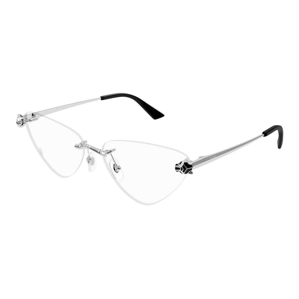 Cartier eyewear CT0448O col. 002 silver silver transparent Ottica dieci decimi