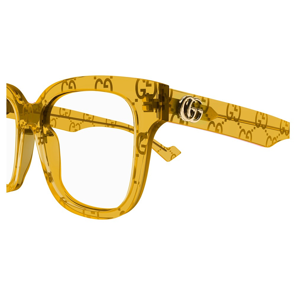 Occhiale da vista Gucci GG0958O col. 012 yellow yellow transparent