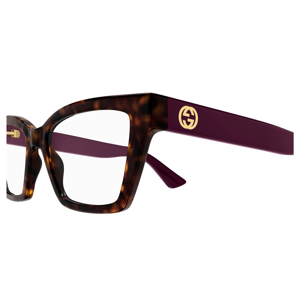 Occhiale da vista Gucci GG1715O col. 007 havana violet transparent