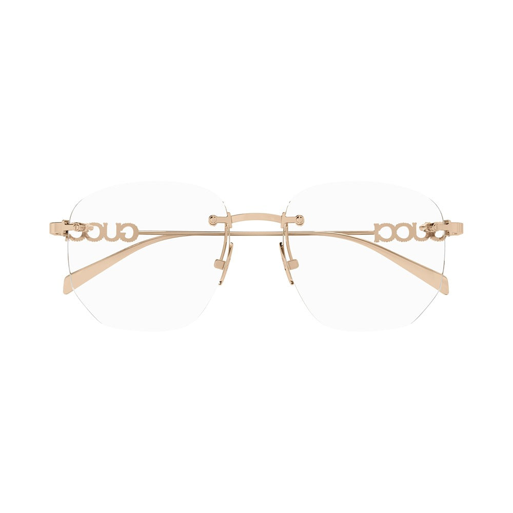 Occhiale da vista Gucci GG1806O col. 003 gold gold transparent