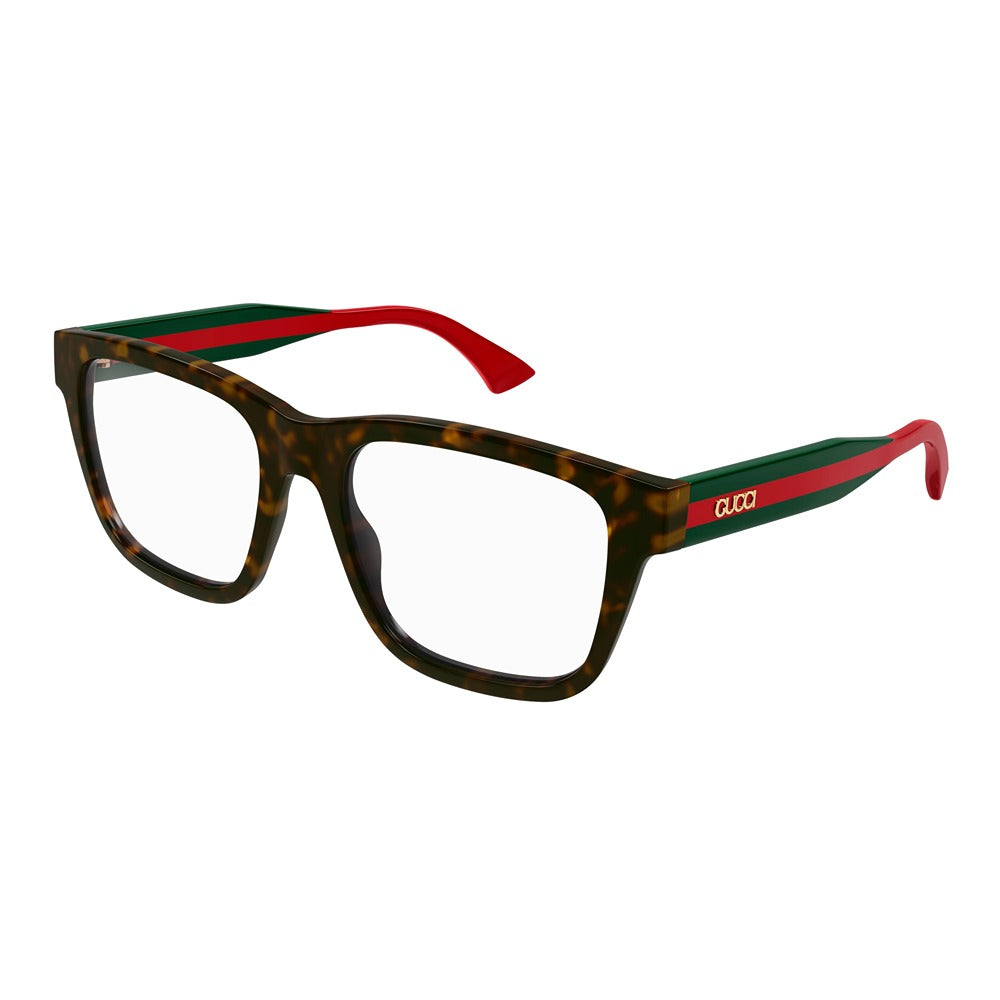 Occhiale da vista Gucci GG1870O col. 002 havana green transparent