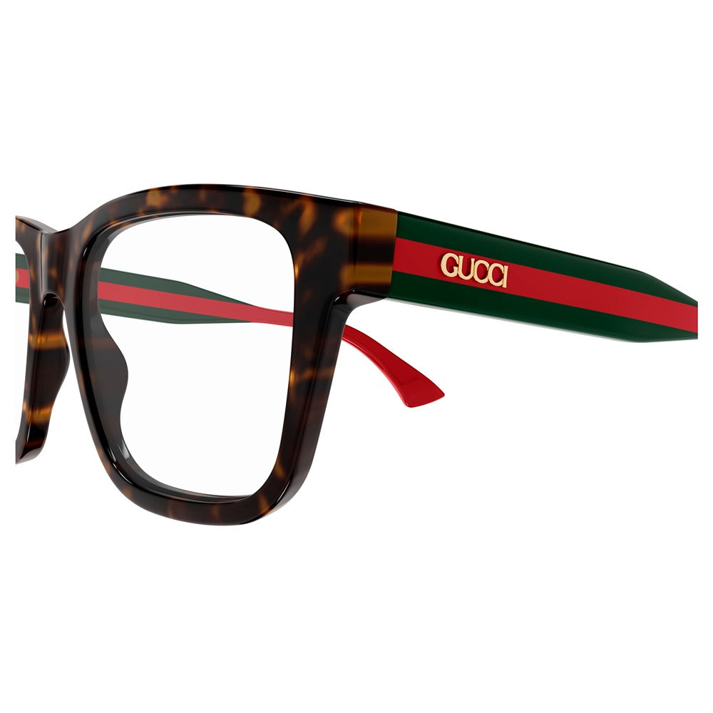 Occhiale da vista Gucci GG1870O col. 002 havana green transparent